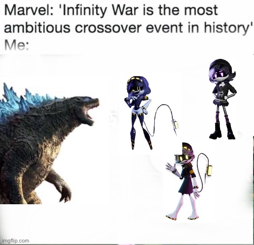 Guys, if u want this to happen, upvote, I promise this isn’t for upvotes, this is just the only way I could come up to find out | image tagged in infinity war is the ambitious crossover event in history | made w/ Imgflip meme maker