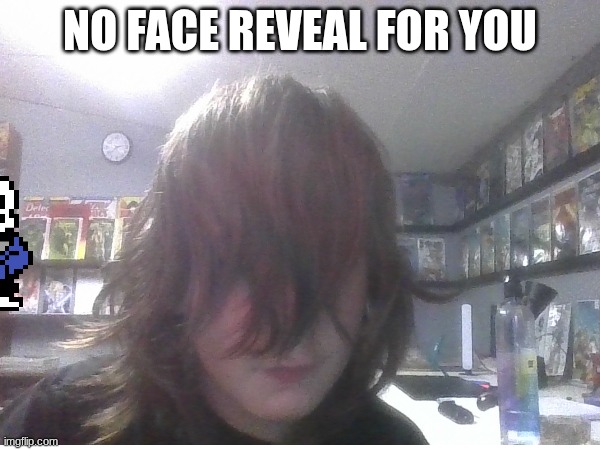 I'm not cutting my hair :) | NO FACE REVEAL FOR YOU | image tagged in face reveal,maybe | made w/ Imgflip meme maker