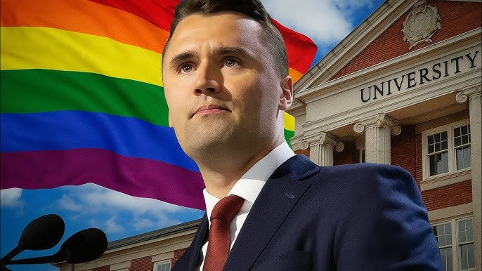 Charlie Kirk Rainbow Flag Blank Meme Template