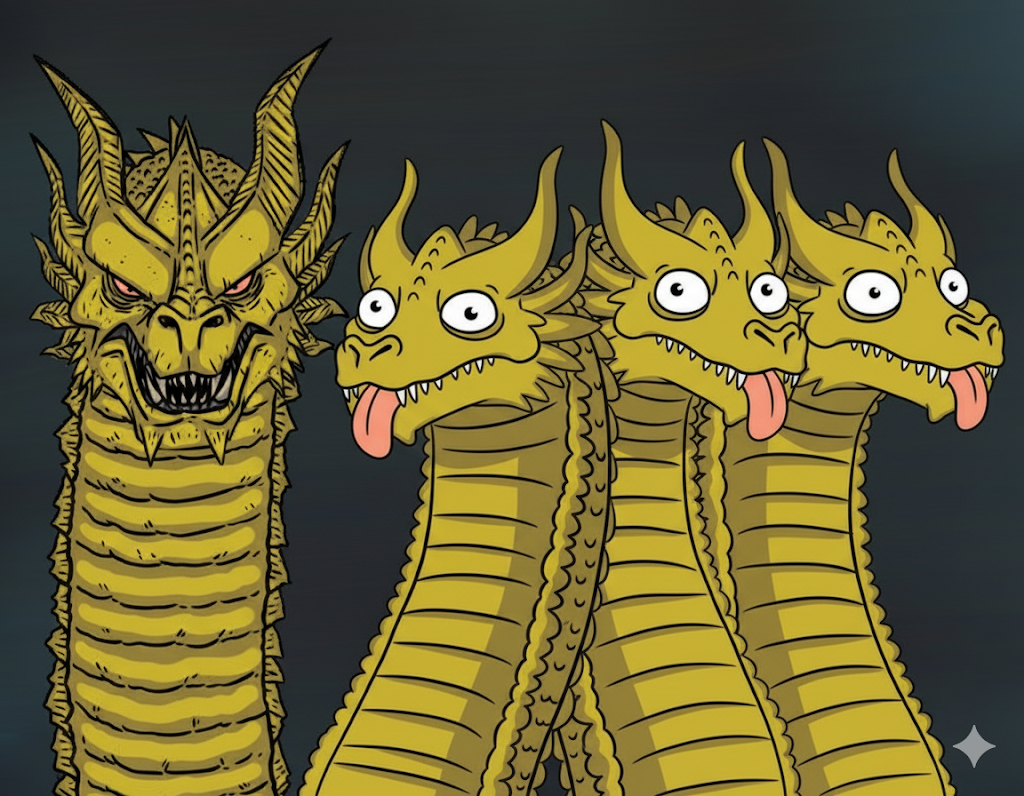 3 goofy 4 dragons Blank Meme Template