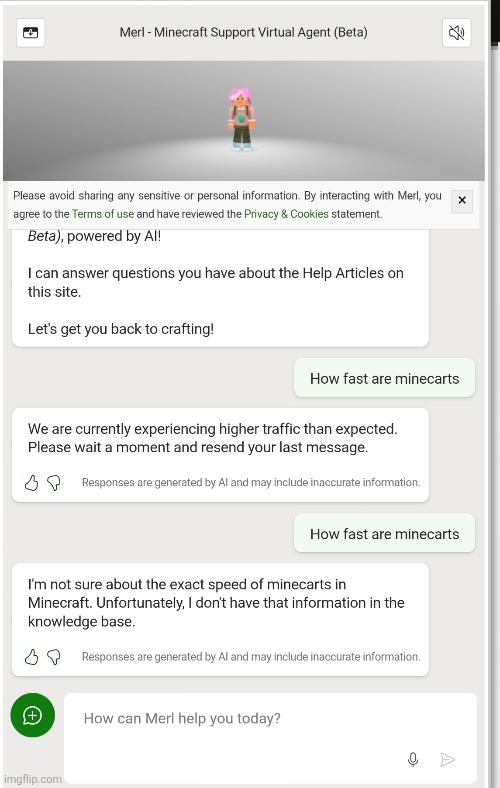 Me vs. Merl, minecraft.net's virtual support agent pt. 1 | image tagged in merlin,minecraft,why are you reading the tags,stop reading the tags,omfg,stfu | made w/ Imgflip meme maker
