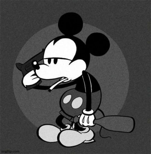 Drunk Suicide Mickey | image tagged in drunk suicide mickey | made w/ Imgflip meme maker