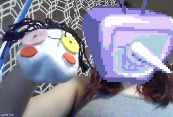 Made a sock puppet spamton | made w/ Imgflip meme maker