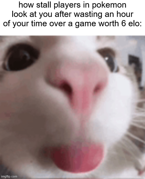 how stall players in pokemon look at you after wasting an hour of your time over a game worth 6 elo: | made w/ Imgflip meme maker
