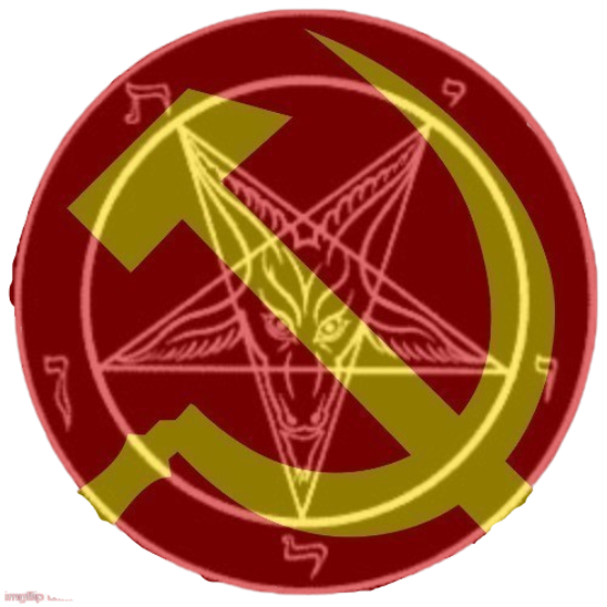 transparent hammer and sickle pentagram Blank Meme Template