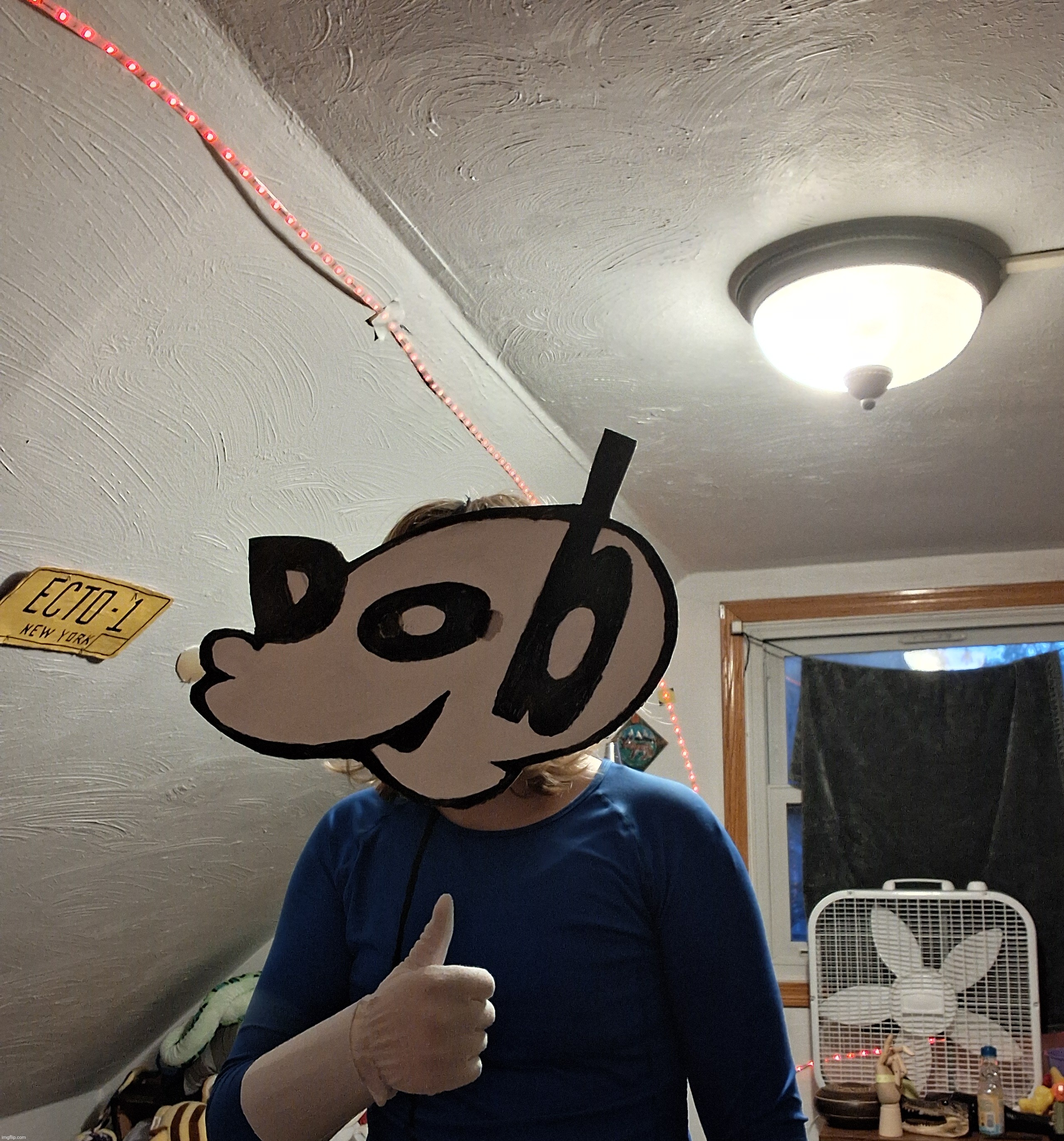 I had to use a large part of a roll of masking tape to flatten me down for ts cosplay | made w/ Imgflip meme maker