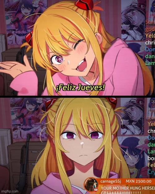image tagged in memes,shitpost,oshi no kun,incest,carnage | made w/ Imgflip meme maker