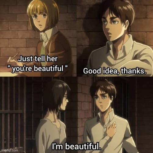 image tagged in aot,eren,armin,mikasa | made w/ Imgflip meme maker