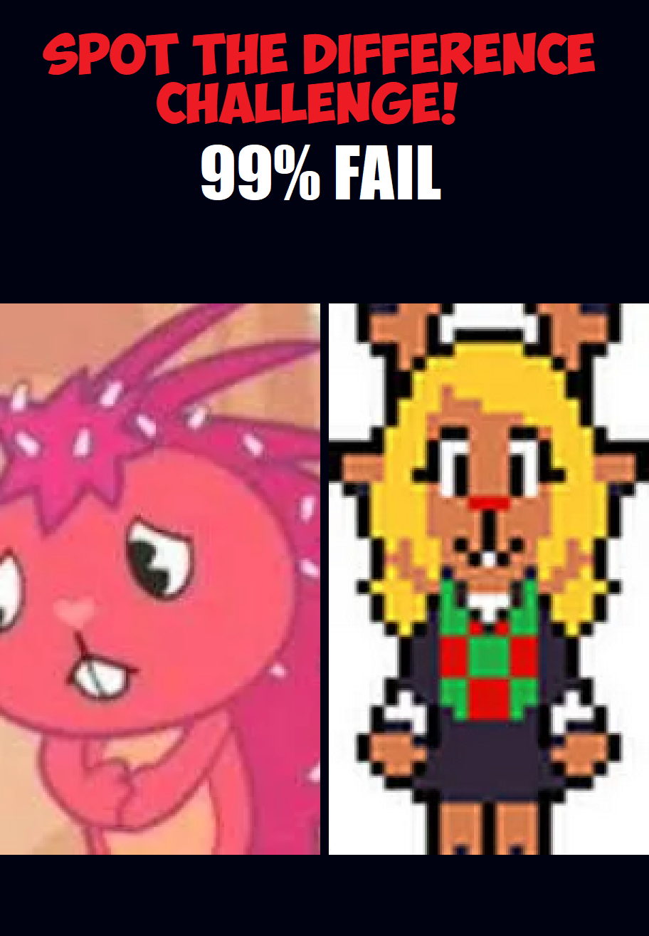 spot the difference flaky vs noelle Blank Meme Template