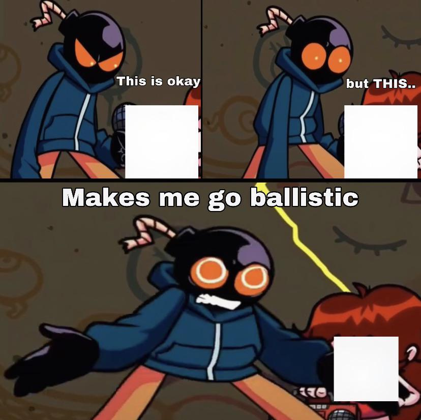going ballistic Blank Meme Template