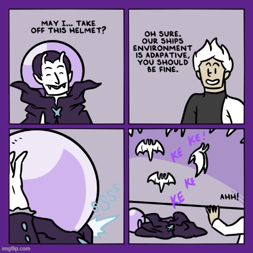 image tagged in stars,vampire,helmet,bats,aliens,oof | made w/ Imgflip meme maker