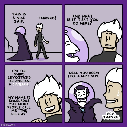 image tagged in stars,spaceship,ice,civilian,vampire,nice | made w/ Imgflip meme maker