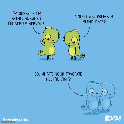 image tagged in chameleon,chameleons,nervous,date,blind date,camouflage | made w/ Imgflip meme maker