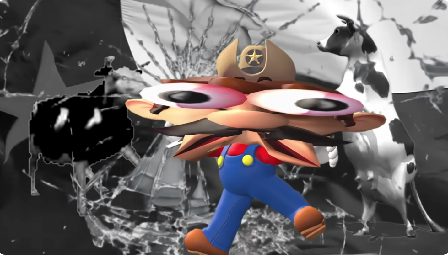 smg4 mario crash out Blank Meme Template