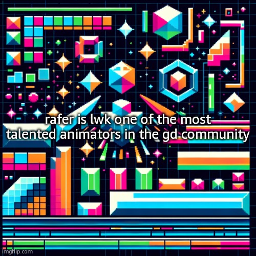 listening to: bossfight - lchavasse | rafer is lwk one of the most talented animators in the gd community | image tagged in cheze cool ahh temp | made w/ Imgflip meme maker
