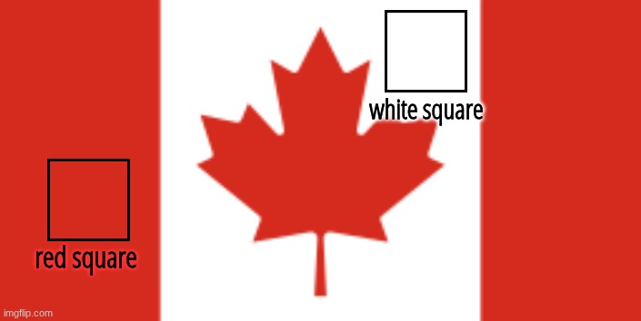 Canadian Flag | white square red square | image tagged in canadian flag | made w/ Imgflip meme maker