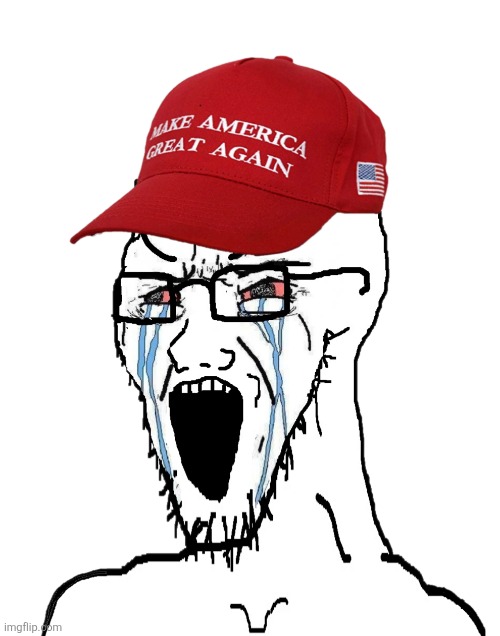 Crying MAGA wojak | image tagged in crying maga wojak | made w/ Imgflip meme maker