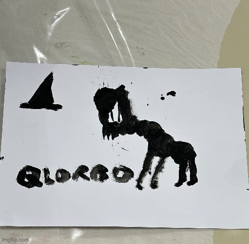 An ink critter named qlorbo | image tagged in ink,painting | made w/ Imgflip meme maker