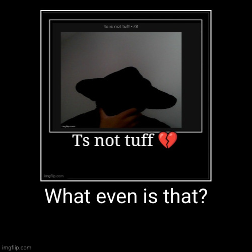 What even is that? | | image tagged in funny,demotivationals | made w/ Imgflip demotivational maker
