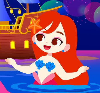 cute mermaid Blank Meme Template