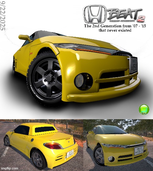 I made a 2nd gen Honda Beat from 2007-15 (Don't Ask My Why It goes Over 266MPH in BeamNG) | image tagged in random tag i decided to put,cars,beamng,automation,honda | made w/ Imgflip meme maker