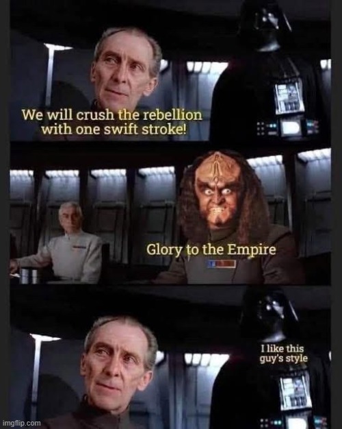 Wrong Empire Bruh | image tagged in star wars,klingons | made w/ Imgflip meme maker
