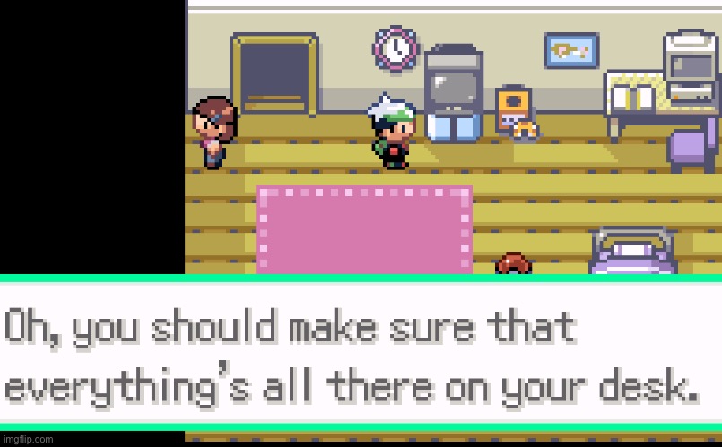 i glitched the game by flying out of my house and setting the clock in may’s room, now my mom thinks im the wall | made w/ Imgflip meme maker