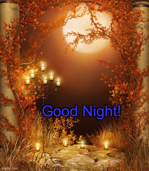 Good night Autumn | Good Night! | image tagged in good night autumn | made w/ Imgflip meme maker