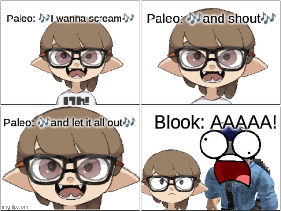 Scream and Shout.mp3 | image tagged in comic,paleo,blook | made w/ Imgflip meme maker