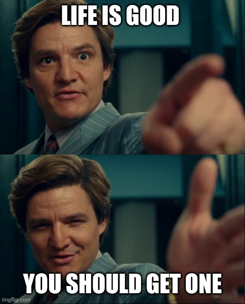 Life is good | LIFE IS GOOD; YOU SHOULD GET ONE | image tagged in max lord life is good but it could be better,funny memes | made w/ Imgflip meme maker