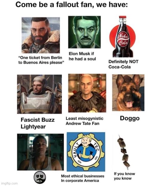 image tagged in fallout | made w/ Imgflip meme maker