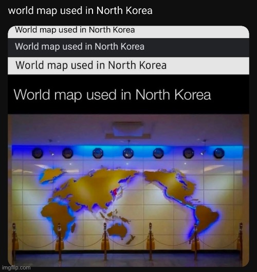 world map used in North Korea | made w/ Imgflip meme maker