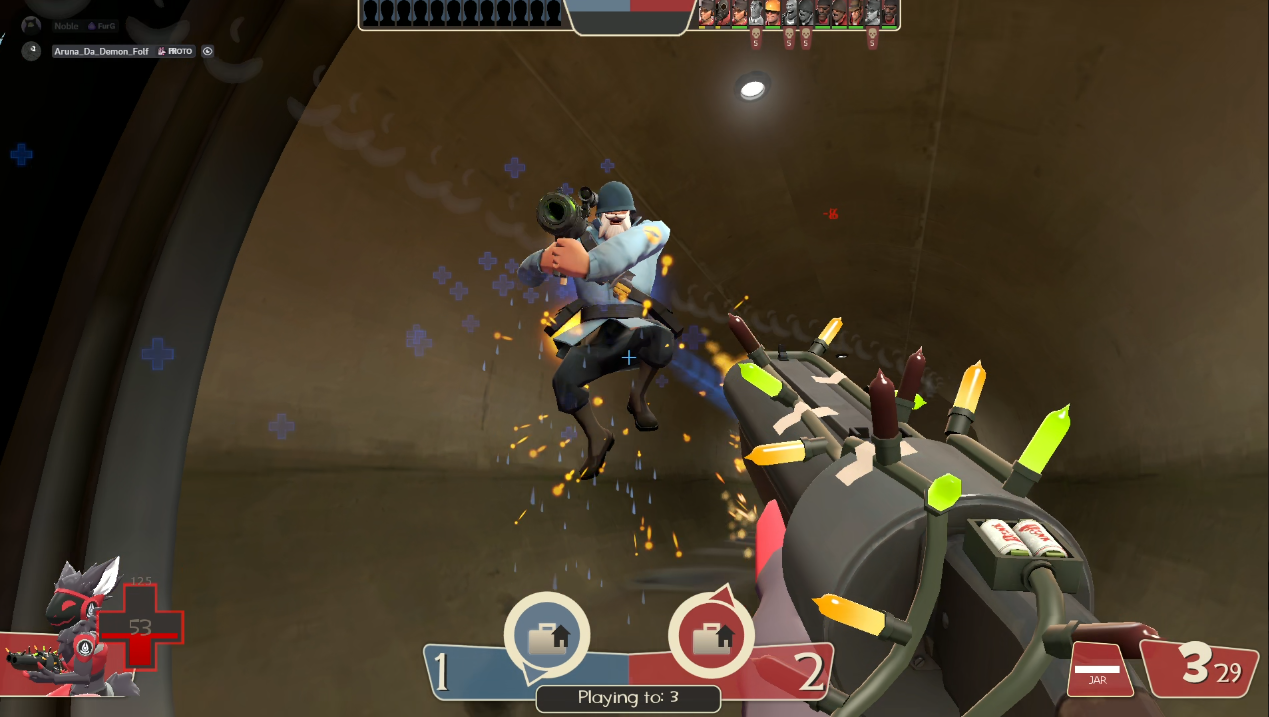 Scout blasting soldier Blank Meme Template
