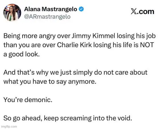 Demonic Dems | image tagged in charlie kirk,jimmy kimmel,angry sjw,sick,life,not amused | made w/ Imgflip meme maker