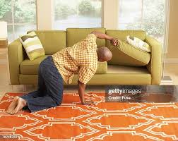 Man Looking For Money In The Couch Blank Meme Template