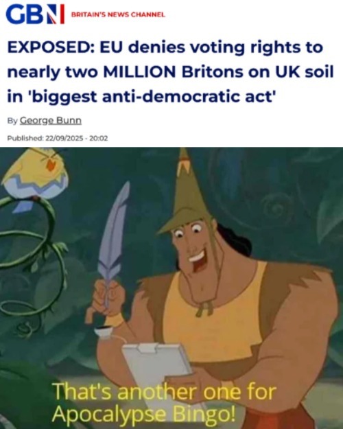 "This process is now established and set to keep growing, as part of Sir Keir’s "re-set" of UK-EU relations" | image tagged in that's another one for apocalypse bingo,european union,uk,great britain,tyranny | made w/ Imgflip meme maker