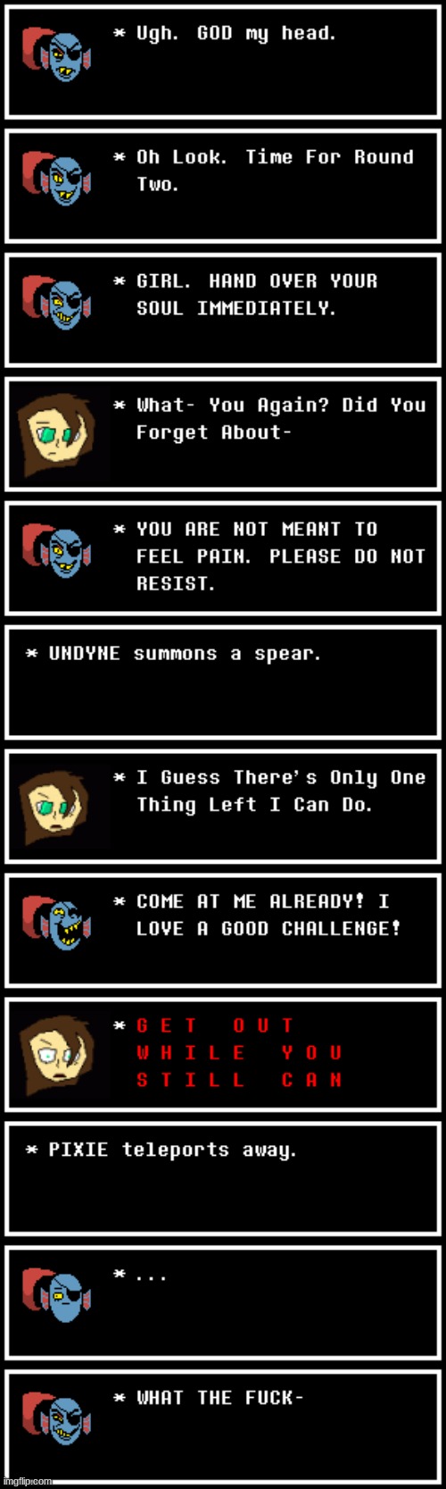 pixie goes on a stroll after waking up and gets attacked by a fish woman AGAIN | made w/ Imgflip meme maker