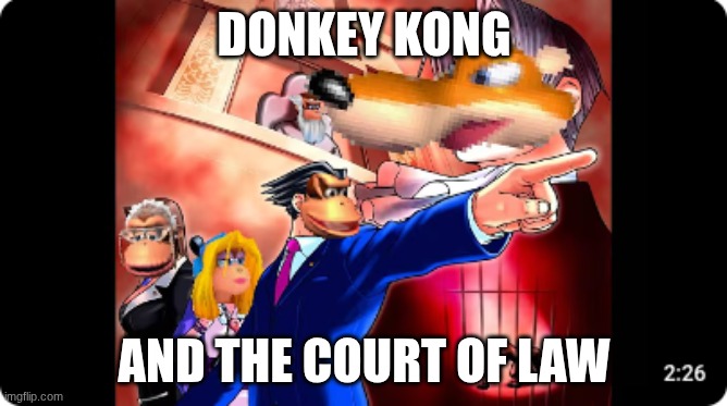 Donkey kong and the court of law Blank Meme Template