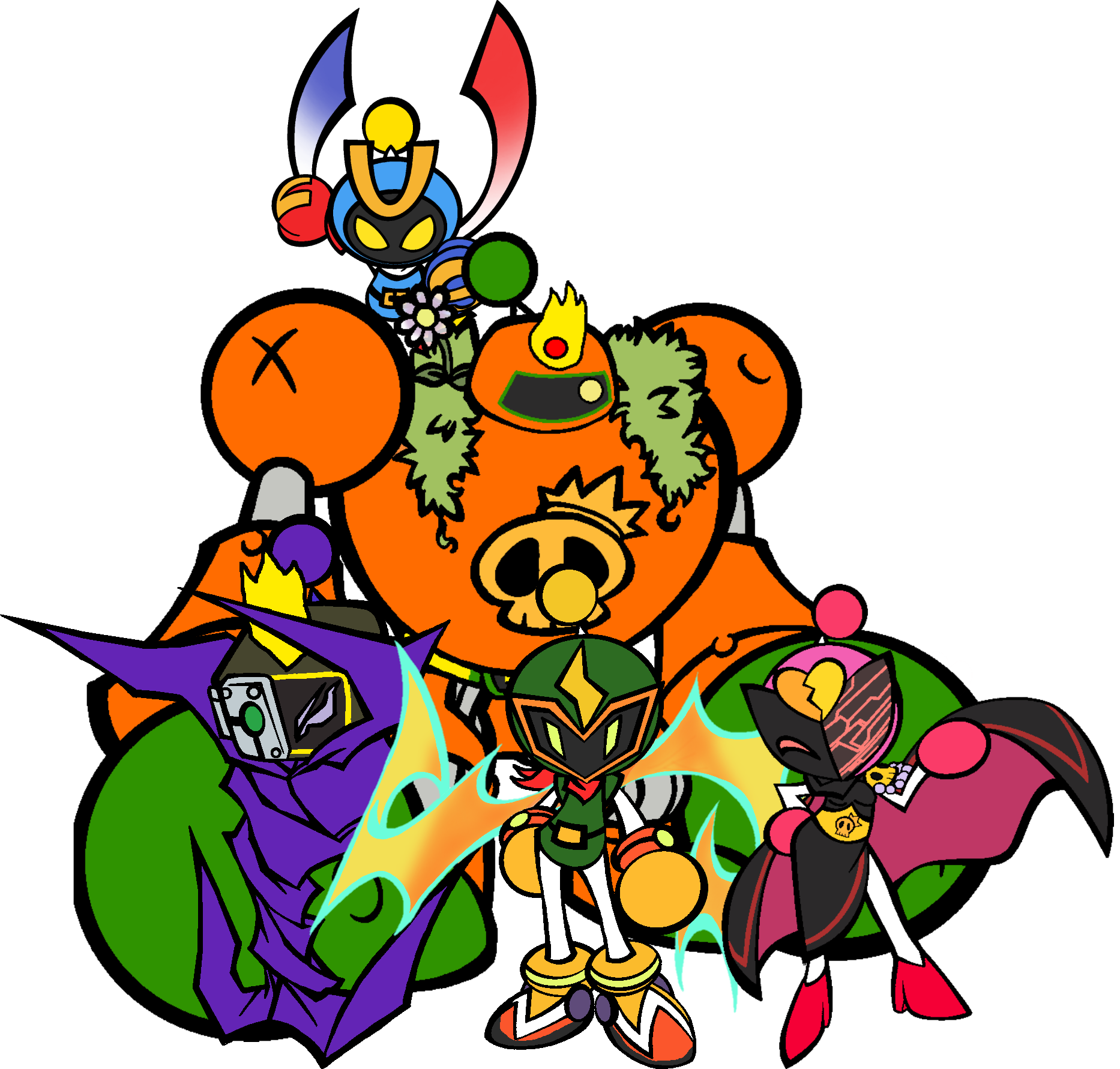 The Dastardly Bombers w/ Karaoke Bomber (Paleoverse + EOIverse) Blank Meme Template