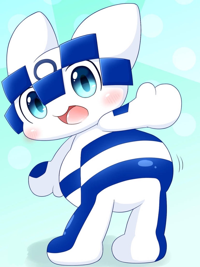 Miraitowa showing butt Blank Meme Template