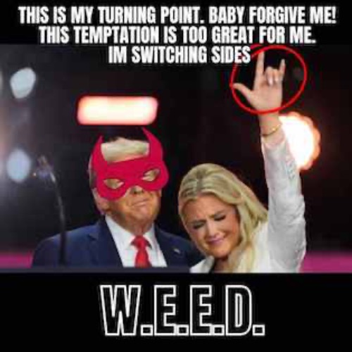 SWITCHING SIDES | image tagged in trump,kirk,devil | made w/ Imgflip meme maker