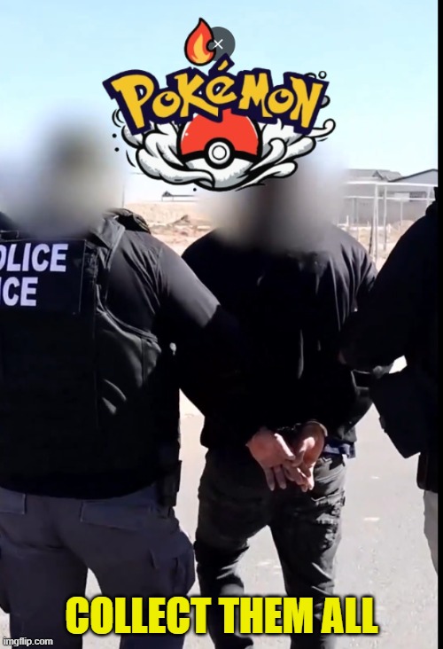 ICE enforcement illegal immigrant trading cards | COLLECT THEM ALL | image tagged in ice,deportation,pokemon,pokemon card meme,immigration,maga | made w/ Imgflip meme maker