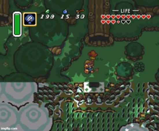 Link to the Past Mushroom glitch | image tagged in link to the past glitch | made w/ Imgflip meme maker