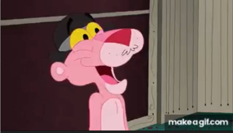 Pink panther laughing Blank Meme Template
