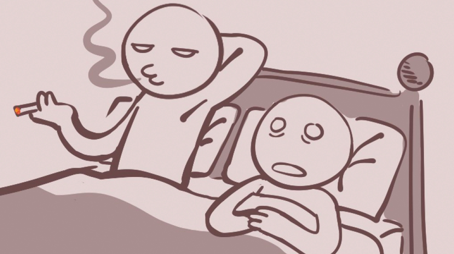 smoking after bed Blank Meme Template