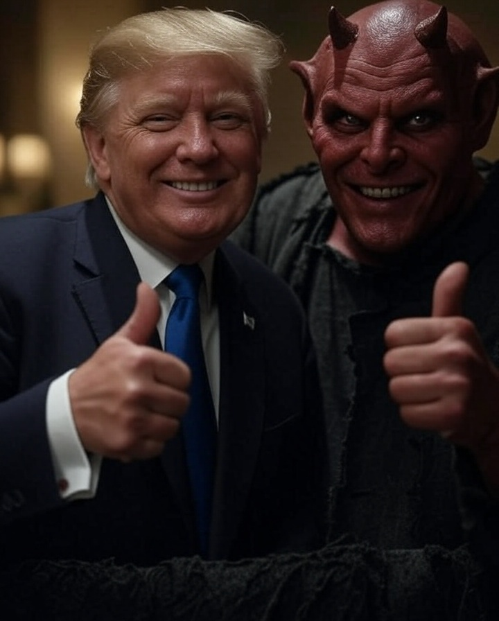 donald trump satan lucifer thumbs up Blank Meme Template
