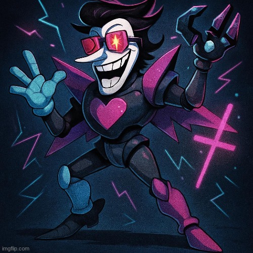 it looks like a combination of spamton and mettaton :wilted-rose: | image tagged in ai,spamton | made w/ Imgflip meme maker