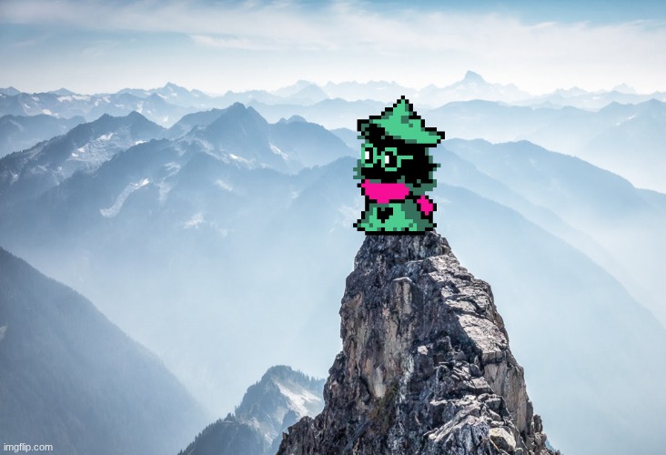 A very old one from the good old times | image tagged in mountain top | made w/ Imgflip meme maker