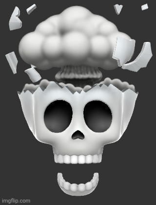 shocked brain explode skull emoji (iphone) | image tagged in shocked brain explode skull emoji iphone | made w/ Imgflip meme maker