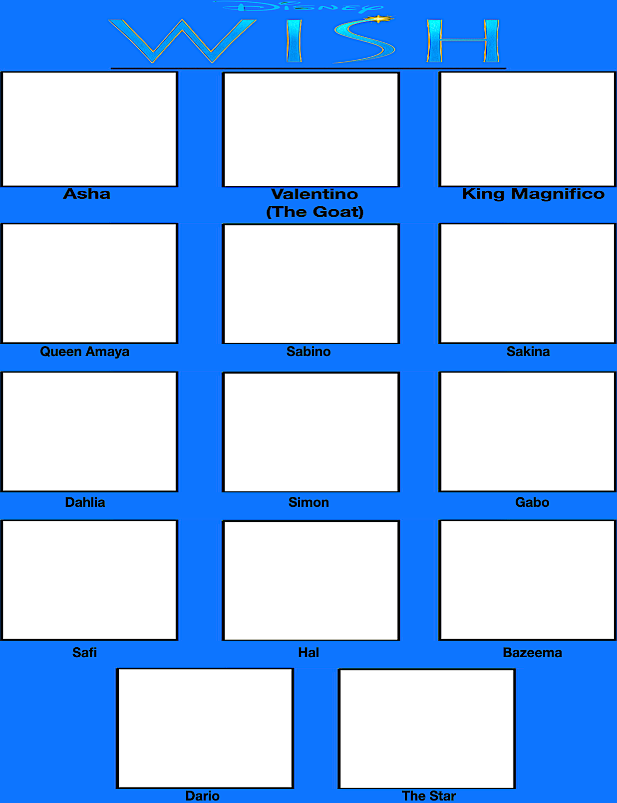 Disney's wish cast meme Blank Meme Template